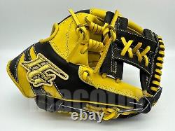 Japan Hi-Gold Pro Order 11.5 Infield Baseball Glove Yellow Black H-Web RHT SS