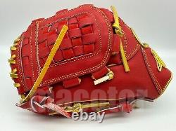 Japan Hi-Gold Pro Order 11.75 Infield Baseball Glove Red LHT Checkerboard SALE
