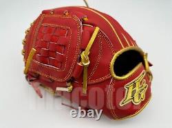 Japan Hi-Gold Pro Order 11.75 Infield Baseball Glove Red LHT Checkerboard SALE