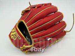 Japan Hi-Gold Pro Order 11.75 Infield Baseball Glove Red LHT Checkerboard SALE