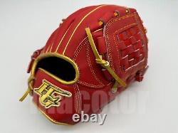 Japan Hi-Gold Pro Order 11.75 Infield Baseball Glove Red RHT Checkerboard SALE