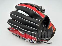 Japan Hi-Gold Pro Order 12 Infield Baseball Glove Black Red Net RHT Gift SALE