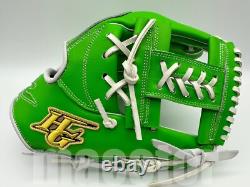 Japan Hi-Gold Pro Order 12 Infield Baseball Glove Bright Green H-Web RHT