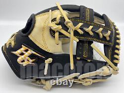 Japan Hi-Gold Pro Order 12 Infield Baseball Glove Cream Black Cross RHT Gift