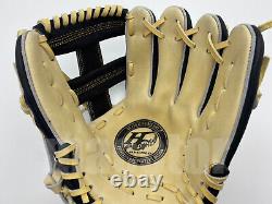 Japan Hi-Gold Pro Order 12 Infield Baseball Glove Cream Black Cross RHT Gift