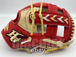 Japan Hi-Gold Pro Order 12 Infield Baseball Glove Cream Red Cross RHT Gift