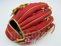 Japan Hi-Gold Pro Order 13 Infield Baseball Glove Red Gold I-Web LHT Limited