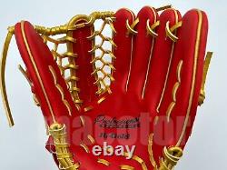 Japan Hi-Gold Pro Order 13 Infield Baseball Glove Red Gold I-Web RHT Limited