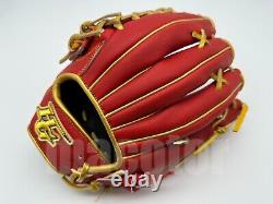 Japan Hi-Gold Pro Order 13 Infield Baseball Glove Red Gold Net LHT Limited