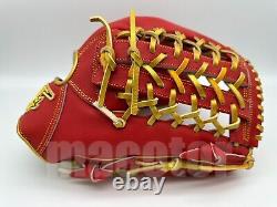 Japan Hi-Gold Pro Order 13 Infield Baseball Glove Red Gold Net RHT Limited