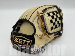Japan ZETT PRO STATUS 11.6 Infield Baseball Glove Cream Black RHT NPB KENDA