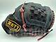 Japan Zett Pro Model 12 Infield Baseball Glove Black Rht Checkerboard Limited