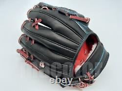 Japan ZETT Pro Model 12 Infield Baseball Glove Black RHT Checkerboard Limited
