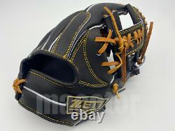 Japan ZETT Special Pro Order 11.5 Infield Baseball Glove Black H-Web RHT GIFT