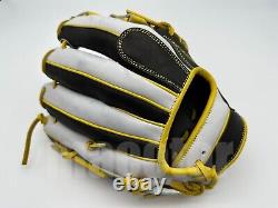 Japan ZETT Special Pro Order 11.5 Infield Baseball Glove Black Yellow H-Web RHT