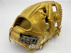 Japan ZETT Special Pro Order 11.5 Infield Baseball Glove Gold H-Web RHT LTD