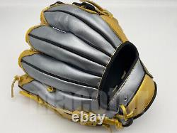 Japan ZETT Special Pro Order 11.5 Infield Baseball Glove Gold Silver H-Web RHT