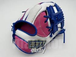 Japan ZETT Special Pro Order 11.5 Infield Baseball Glove Pink Blue H-Web RHT