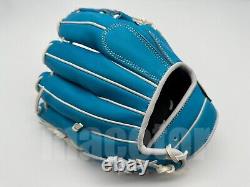 Japan ZETT Special Pro Order 11.5 Infield Baseball Glove Sax Blue H-Web RHT New