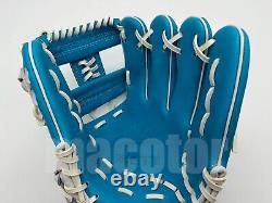 Japan ZETT Special Pro Order 11.5 Infield Baseball Glove Sax Blue H-Web RHT New