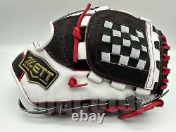 Japan ZETT Special Pro Order 11.75 Infield Baseball Glove Black Red White RHT