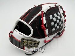 Japan ZETT Special Pro Order 11.75 Infield Baseball Glove Black Red White RHT