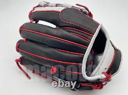 Japan ZETT Special Pro Order 11.75 Infield Baseball Glove Black Red White RHT