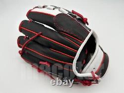 Japan ZETT Special Pro Order 11.75 Infield Baseball Glove Black Red White RHT