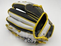 Japan ZETT Special Pro Order 11.75 Infield Baseball Glove Black White RHT Cross
