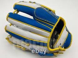 Japan ZETT Special Pro Order 11.75 Infield Baseball Glove Blue White RHT Cross