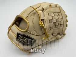 Japan ZETT Special Pro Order 11.75 Infield Baseball Glove Cream Gold RHT SALE