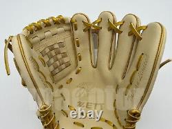 Japan ZETT Special Pro Order 11.75 Infield Baseball Glove Cream Gold RHT SALE