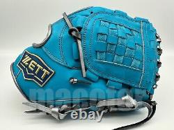 Japan ZETT Special Pro Order 11.75 Infield Baseball Glove Sax Blue RHT SALE