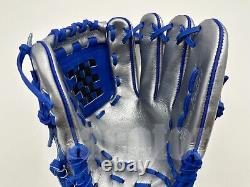 Japan ZETT Special Pro Order 11.75 Infield Baseball Glove Silver Blue RHT SALE