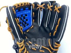 Japan ZETT Special Pro Order 12 Infield Baseball Glove Black Blue RHT GENDA SS