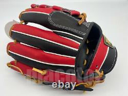Japan ZETT Special Pro Order 12 Infield Baseball Glove Black Red RHT GENDA Gift