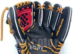 Japan ZETT Special Pro Order 12 Infield Baseball Glove Black Red RHT GENDA Gift