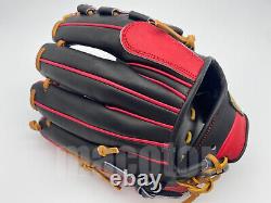 Japan ZETT Special Pro Order 12 Infield Baseball Glove Black Red RHT GENDA SALE