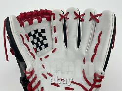 Japan ZETT Special Pro Order 12 Infield Baseball Glove Black Red White RHT New