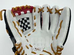 Japan ZETT Special Pro Order 12 Infield Baseball Glove Black Red White RHT SS