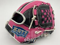 Japan ZETT Special Pro Order 12 Infield Baseball Glove Pink Black White RHT New