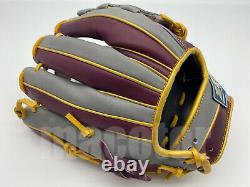 Japan ZETT Special Pro Order 12 Infield Baseball Glove Purple Grey Gold RHT New
