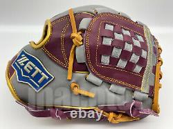 Japan ZETT Special Pro Order 12 Infield Baseball Glove Purple Grey Gold RHT SS