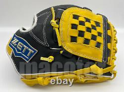 Japan ZETT Special Pro Order 12 Infield Baseball Glove Yellow Black RHT Gift