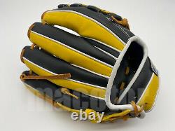 Japan ZETT Special Pro Order 12 Infield Baseball Glove Yellow Black RHT SALE SS