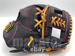 Japan ZETT Top Pro Model 11.75 Infield Baseball Glove Black RHT H-Web Limited