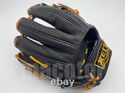 Japan ZETT Top Pro Model 11.75 Infield Baseball Glove Black RHT H-Web Limited