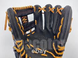 Japan ZETT Top Pro Model 11.75 Infield Baseball Glove Black RHT H-Web Limited