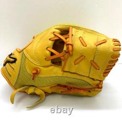 MIZUNO Pro HAGA JAPAN Crest Hide Refino Infielder Glove 11.5 RHT Yellow Kousaku