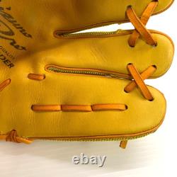 MIZUNO Pro HAGA JAPAN Crest Hide Refino Infielder Glove 11.5 RHT Yellow Kousaku